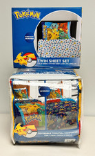 Pokemon Twin/Full Reversible Comforter  Twin Sheet Bedding Lot Of 2