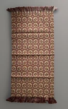 Vintage Kyoto Nishiki Weave Silk Brocade Table Runner Historical Design 16”x36”