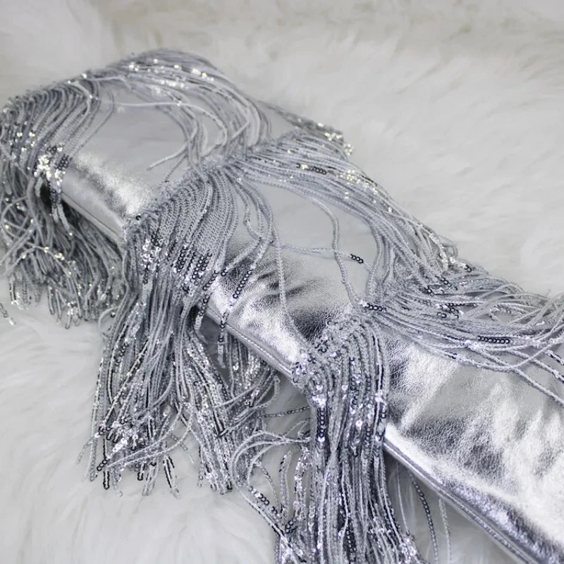 Botas largas para mujer con borlas y lentejuelas hasta la rodilla otoño punta tacones de aguja Foto 2 de 4