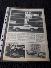 1967 MERCEDES 250SL - Original Magazine Advert