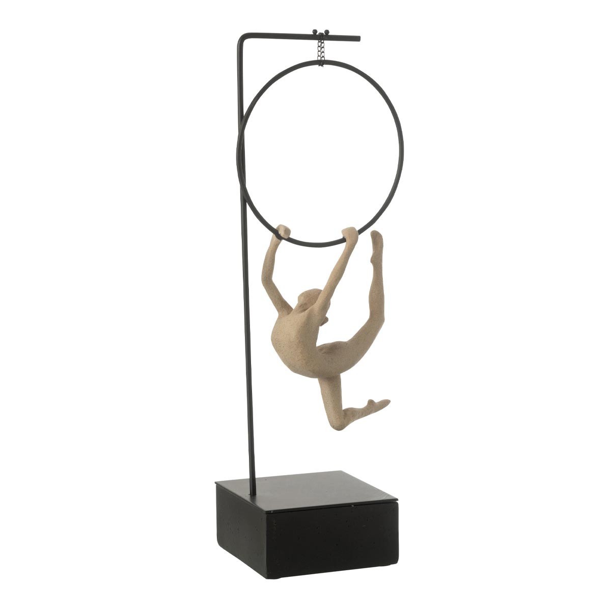 Cerceau gymnastique socle statue decorative design Alpha 48cm