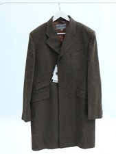 Blue Riband Tweed Coat Jacket Wool Womens Green Button Outdoor Country Size 12