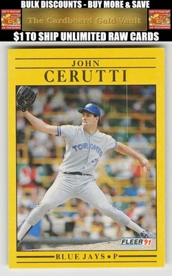 1991 Fleer John Cerutti #172b