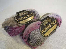 Wisdom Yarns Poems Silk Yarn Multicolored 2 Skeins 109 Yards Each