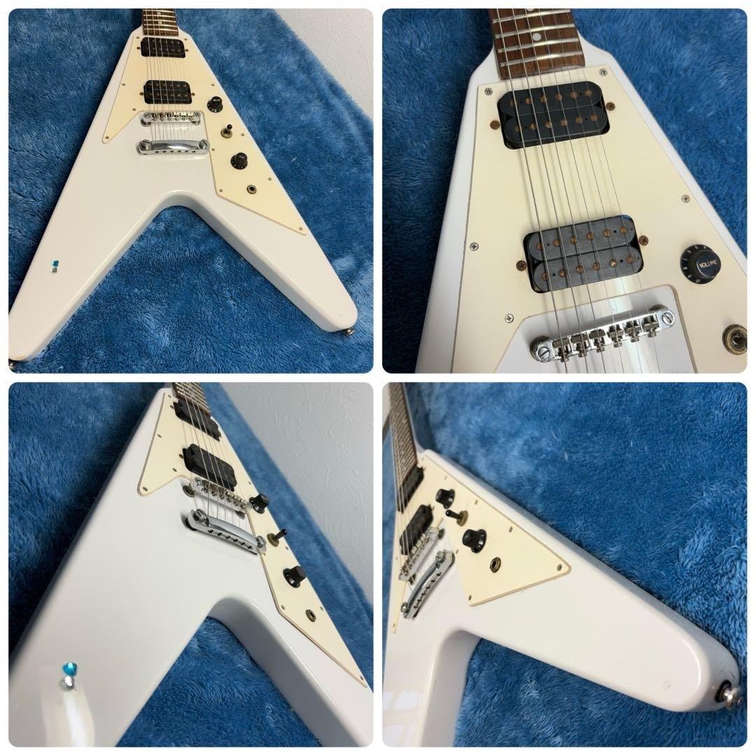 Epiphone Flying V フライングV パールホワイト✨ Epiphone Flying V Pearl White 22f Humbucker 1990 Vintage
