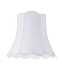 34001 Transitional Scallop Bell Shape Spider Construction Lamp Shade in White...