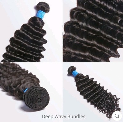 ASHINE 100% Brazilian Human Hair Extensions-Black 0107-1B#-26 -DC Deep Curly!!!