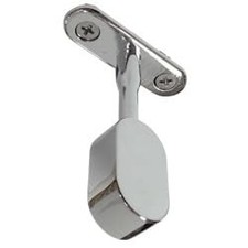Oval Closet Rod End Hanger 15mm x 30mm  Polished Chrome  2 Pack