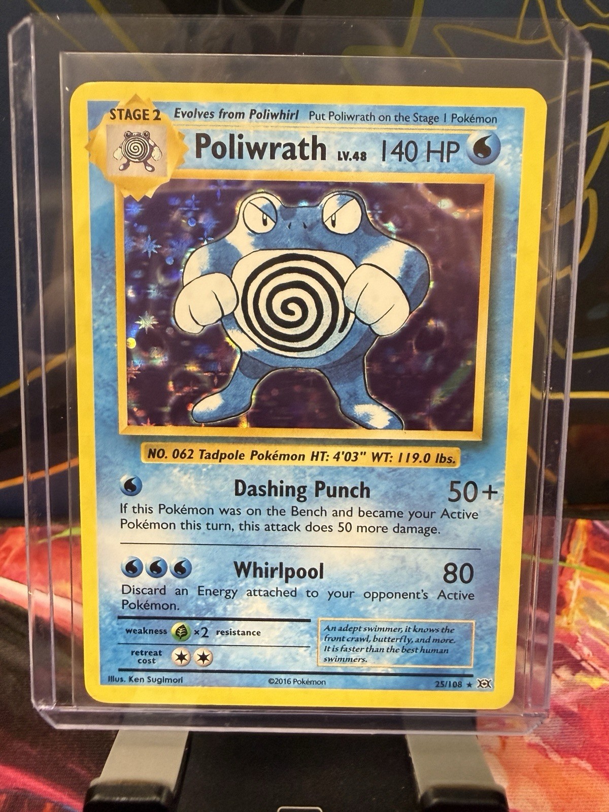 Poliwrath 25/108 Pokemon Evolutions Rare Near Mint Card NM