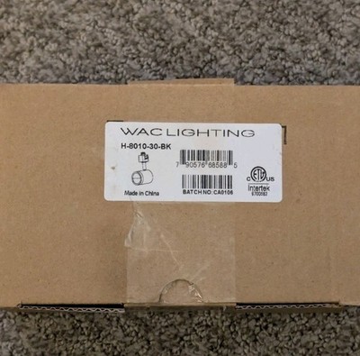 New WAC Lighting H-8010-30-BK Charge Head LED Track Fixture Black X2 Bundle
