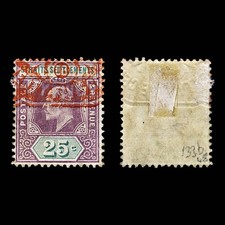 4708 Straits Settlements SG133b 25c Purple & Green. 1905. Sc#117 Mi102 Used. C£4