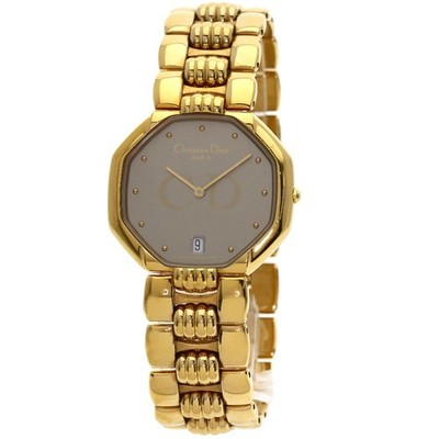 Christian Dior オクタゴン ゴールド 腕時計 CHRISTIAN DIOR Octagon Watches 25.154 Gold Plated/Gold