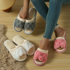 Soft Womens Slippers Warm Slippers for Women Open Toe Comfortable Shoes