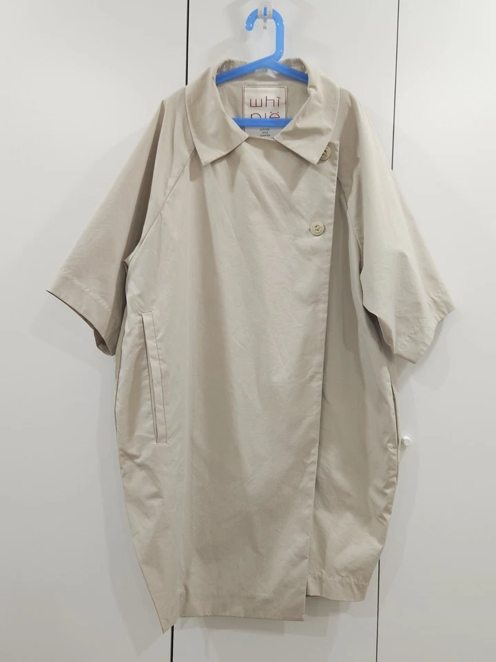 Whiplë Oversized Water Repellent Trench Coat Three-Quarter Sleeve - Image 2 of 4