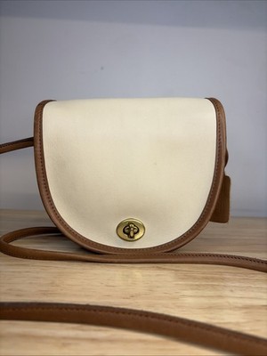 Vintage Coach Pre94 Mini Bag Spectator Bone And Tabac With Hangtag Made US 6825