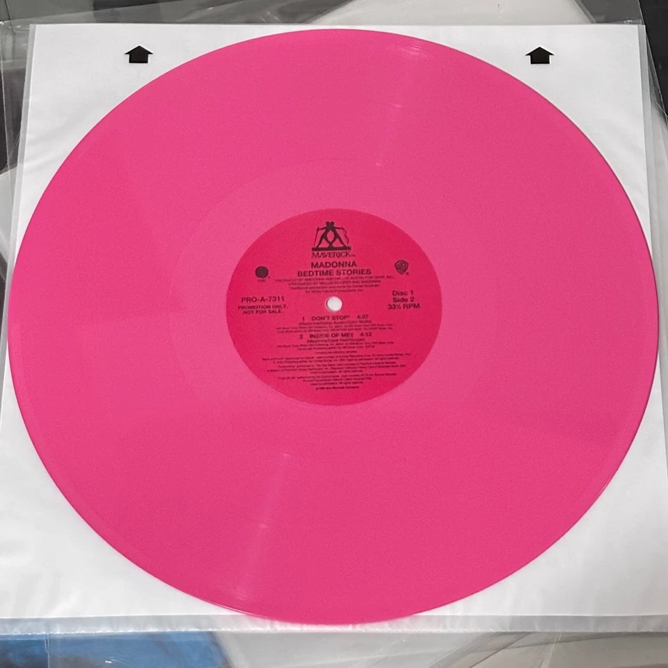 Rare Limited 1994 U.S DJ Promo Pressing 2LP Pink Vinyl Madonna Bedtime Stories - Image 3 of 4