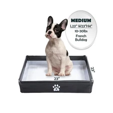 MEEXPAWS Dog Pee Pad Holder Tray Foldable, Puppy Pad Holder Liner Base High S...