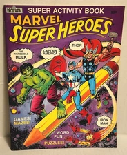 Vintage (1983) Marvel Super Heroes Activity Book UNUSED