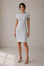 Heather Grey Crew Neck Dress - Size Medium- NWT - The Label