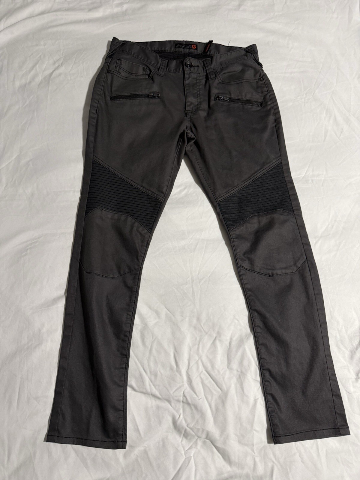 G by GUESS Men's Gray Casual Pants 31 Flat Front Straight Leg Solid 5-Pocket