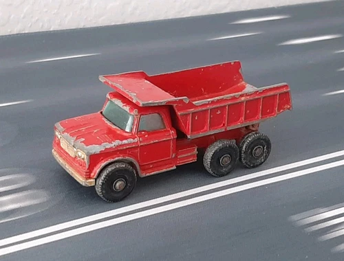 Vintage Lesney Matchbox Series No. 48 Red Dumper Truck Die-Cast Toy 3"
