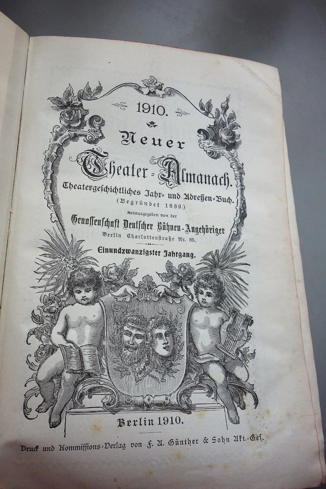 Neuer Theater-Almanach 1910 Jahrbuch Adressbuch Deutscher Bühnen-Verein Inserate - Bild 2 von 4