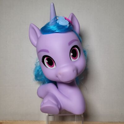My Little Pony IZZY MOONBEAM Unicorn Styling Head Blue Hair w/ 2 Clips (NO COMB)