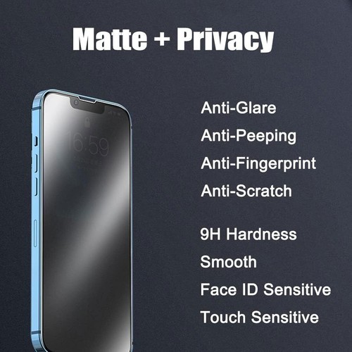 2x For iPhone 16 Pro Max 15 14 13 Privacy Anti Spy Matte Soft Screen Protector - 第 3/8 張圖片