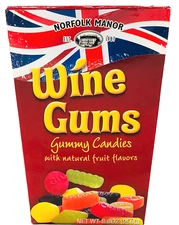 Norfolk Manor Wine Gums Gummy Candies with Natural Fruit Flavors 8.8 oz