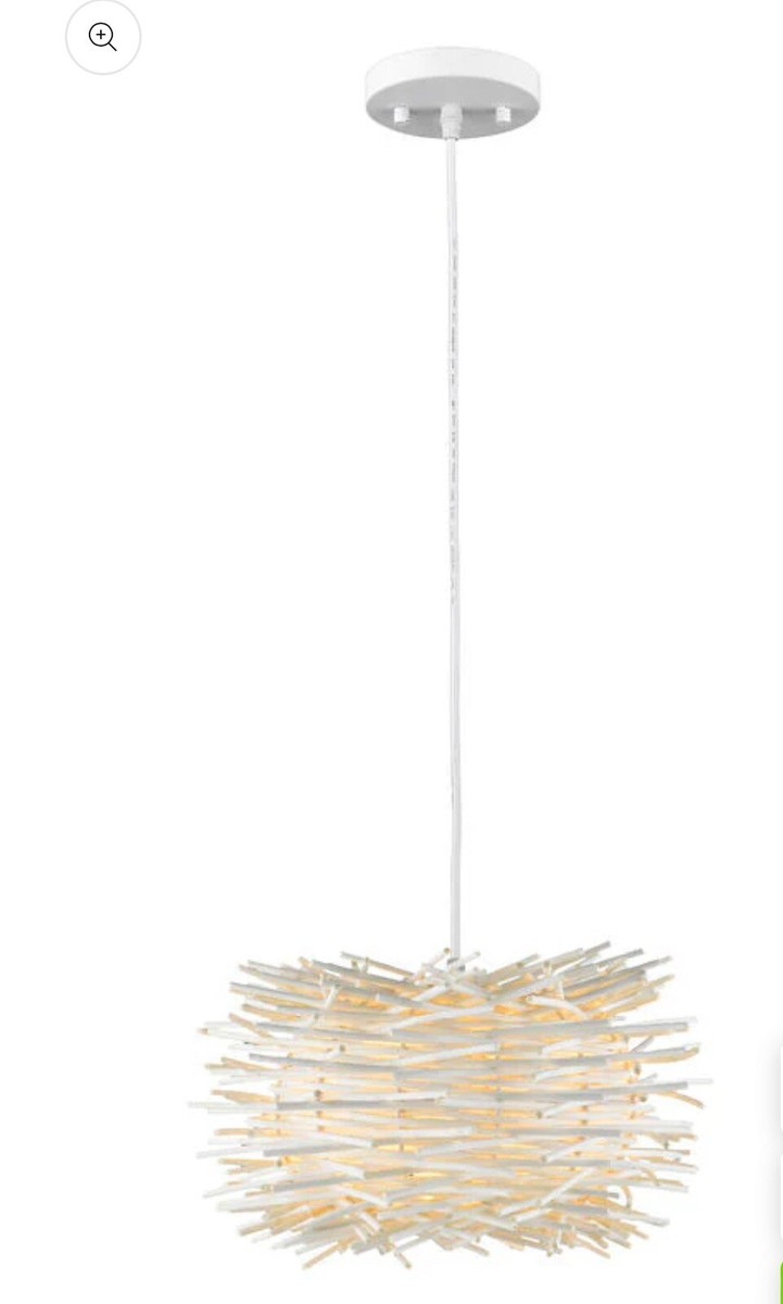 Z-Lite 459-16WH Pendants Indoor Lighting Sora White Willow LIGHT