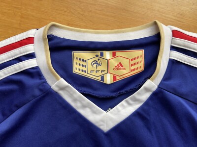 22- 23 フランス FRANCE 2009 2010 HOME FOOTBALL SHIRT SOCCER JERSEY ADIDAS