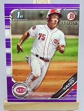 Eric Yang 2019 1st Bowman Draft Purple #BD-118 /250 Cincinnati Reds