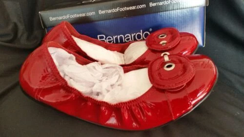 Bernardo Ballet Patent Leather Flats for Women