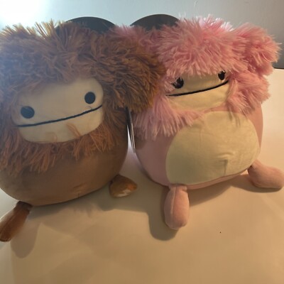 NWT New Benny And Brina 8  Bigfoot Set Pair Valentines Day Squishmallow