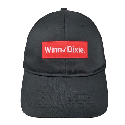 Winn✓Dixie Strapback Hat Black One Size Adjustable Vented Holes 6