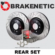 REAR BRAKENETIC Premium GT Slot Brake Rotors + Ceramic Pads (TYPE R) 55.40101.31