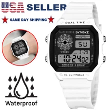 Mens Digital Sports Watch Waterproof Military Tactical LED Backlight Wristwatch