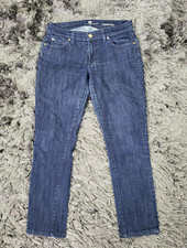 7 For All Mankind Roxanne Denim Jeans Women's 27 Blue Cotton 5-Pockets Zip-Fly