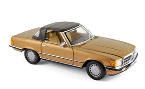 Mercedes-300SL-W107-Covertible-gold-Norev-1-18-NEW-FREE-SHIPPING