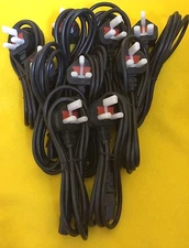 Lot of 9 Well Shin  8' 3-Prong Power Cord WS-015 Male to WS-002 Fem 10A 250 V