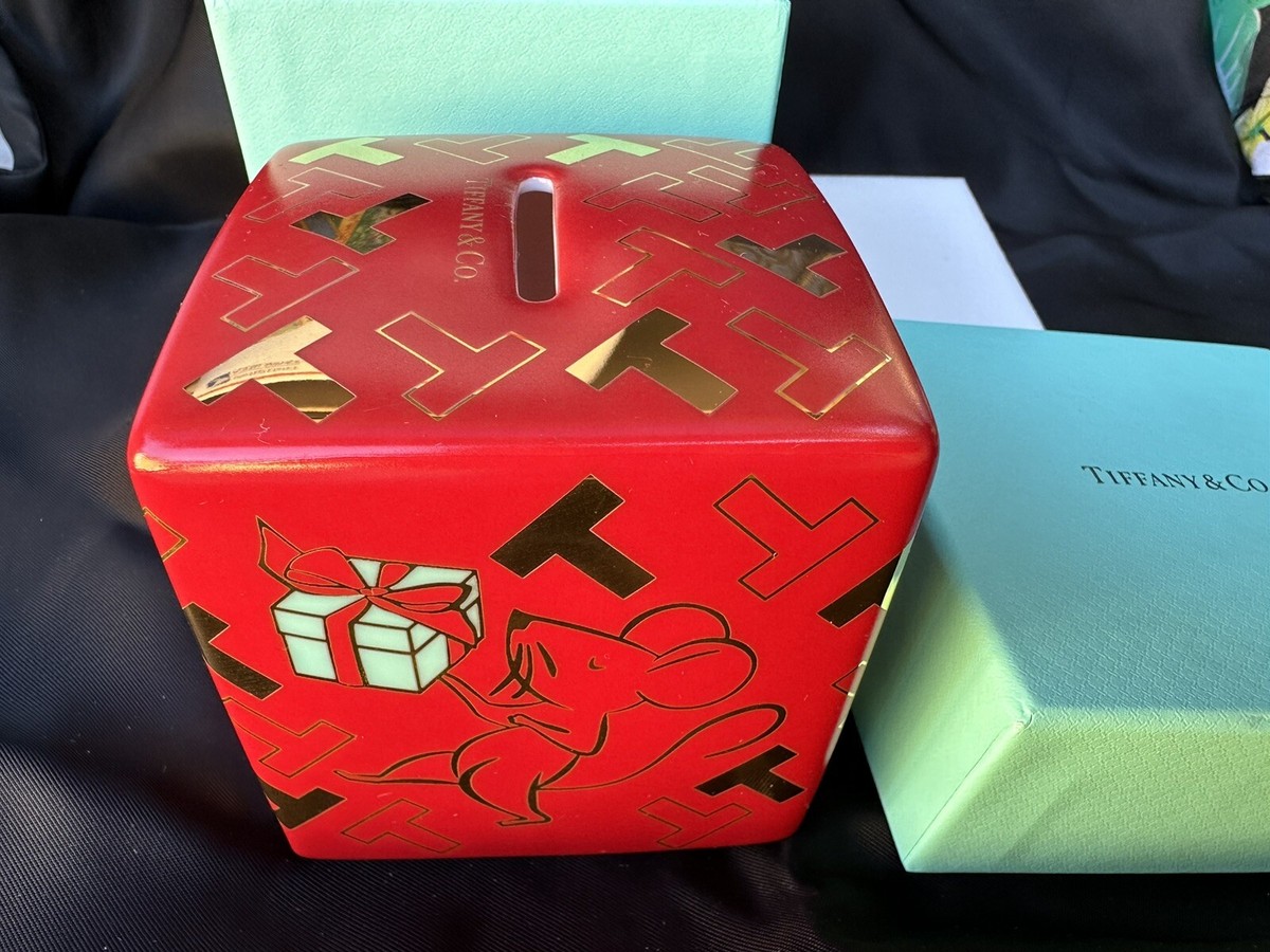 希少Tiffany & Co. Year of the Rat 限定ピギーバンク Tiffany Red Gold 