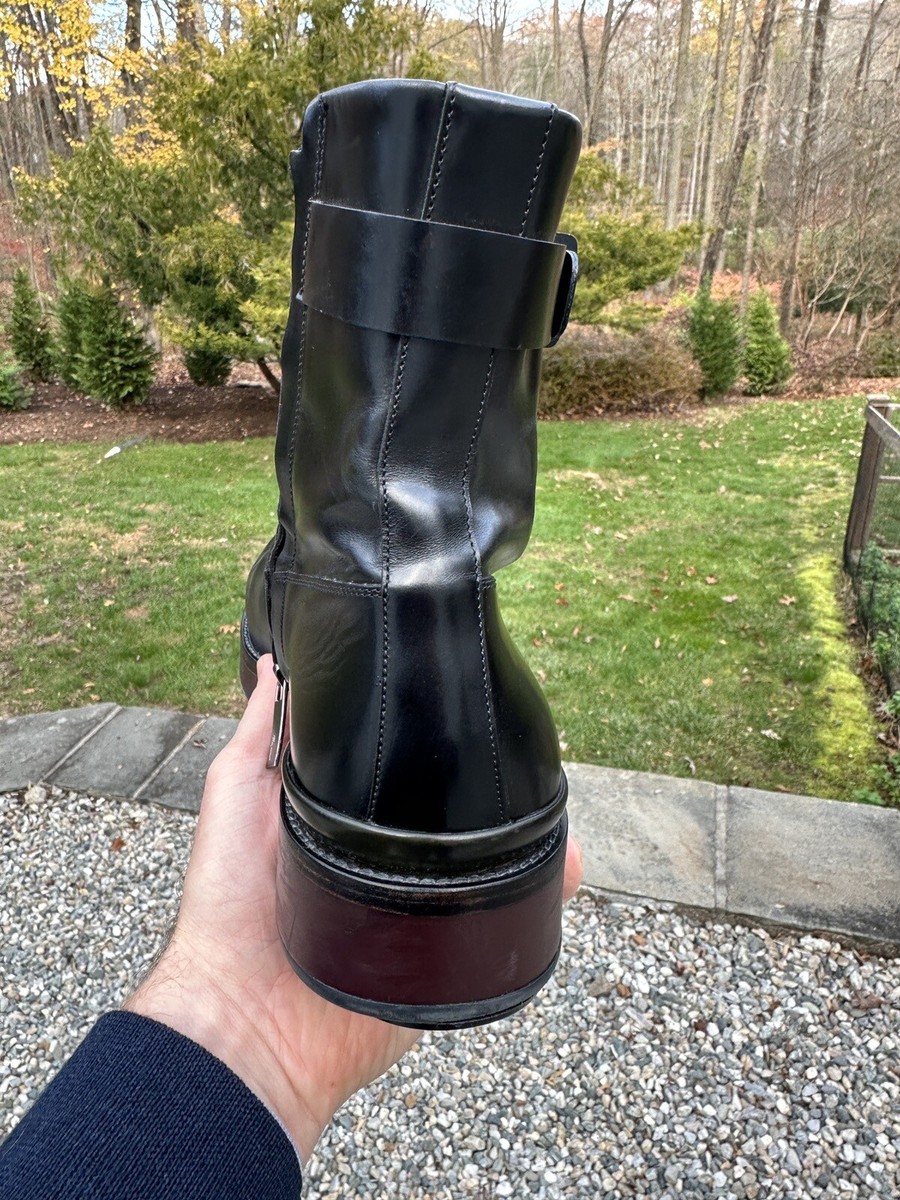 Salvatore Ferragamo Sherwood Men's Black Leather Boots Size Salvatore Ferragamo Sherwood Men's Black Leather Boots Size