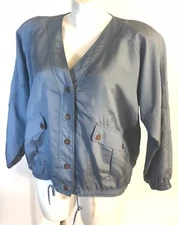 MURELI Mark Fore & Strike Large Washed Silk Blend Golf Jacket Lightweight Lined