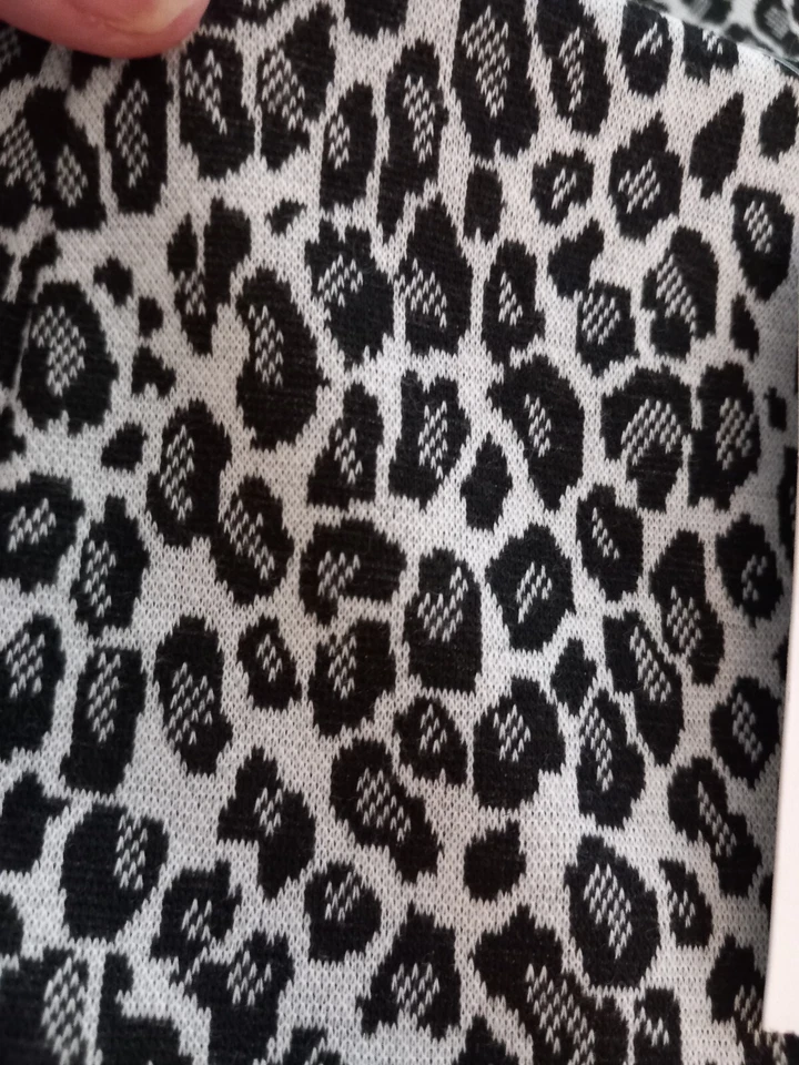 box905 Damas Falda Animal Negro Doble Talla 12 Papaya Etiquetas Nuevas Cintura Elástica Foto 3 de 3