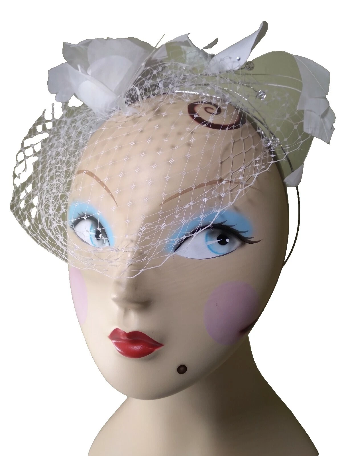 White Feather Bridal Hair Headbands