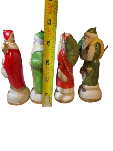 Santa Ornaments Lot of 6 1900's Replica Santa Figures - Picture 11 of 12