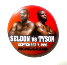Mike Tyson vs Bruce Seldon Sept 7, 1996 Day Of Tupac Death MGM Grand Pin/Button