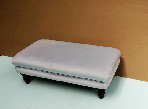 LARGE VELVET FOOTSTOOL. BALMORAL Gold Teal Grey Mink Blue, or your own fabric - Picture 17 of 21