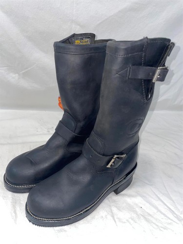 DE COLECCIÓN AÑOS 70 PARA HOMBRE 5 NUEVAS BOTAS CHIPPEWA CUERO MOTOCICLISTA INGENIERO PUNTERA DE ACERO - Imagen 6 de 14