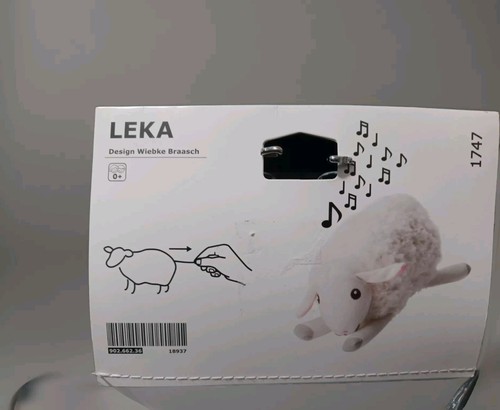 Peluche Ikea Bianco Leka Musicale Pecora Agnello Peluche Animale Raro HTF - Foto 3 di 4